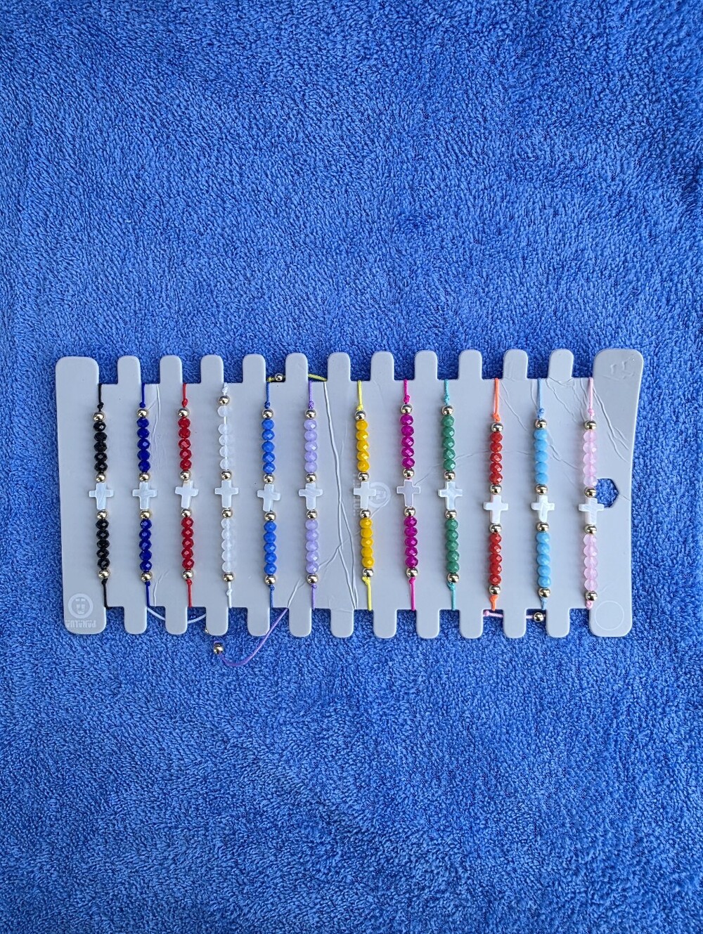 Colorful Beaded Cross Bracelets - Stackable & Adjustable